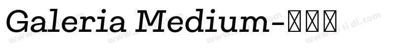 Galeria Medium字体转换